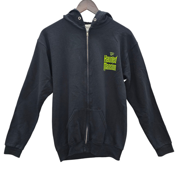 Disney Parks Haunted Mansion Hoodie Womens Small Black Ghost Cuties Zip Jacket - Picture 2 of 13